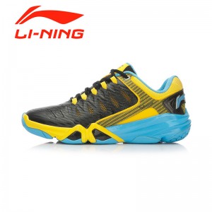 Li-Ning Multi Accelerate 3.0 Men's Cushion Badminton Professional Shoes - Black/Yellow/Blue