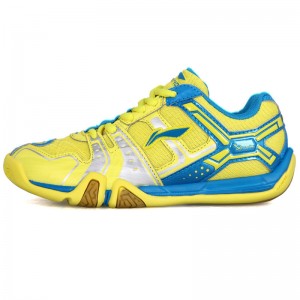 Li-Ning Men's Saga Light TD Badminton Training Shoes - Blue/Yellow/Silver