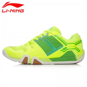 Li-Ning Men's Light TD Badminton Training Shoes - Fluorescent Green/Green [AYTL015-4]